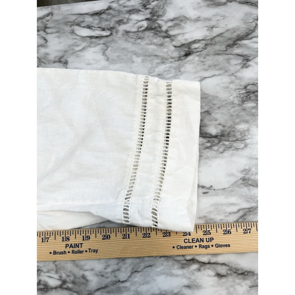 Sanctuary Women's 100% Linen Wide Leg Pants Pull On White Sz 28 Coastal Grandma - Picture 8 of 9